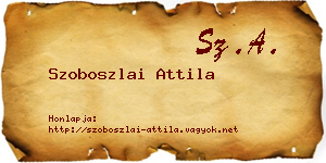 Szoboszlai Attila névjegykártya