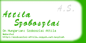 attila szoboszlai business card